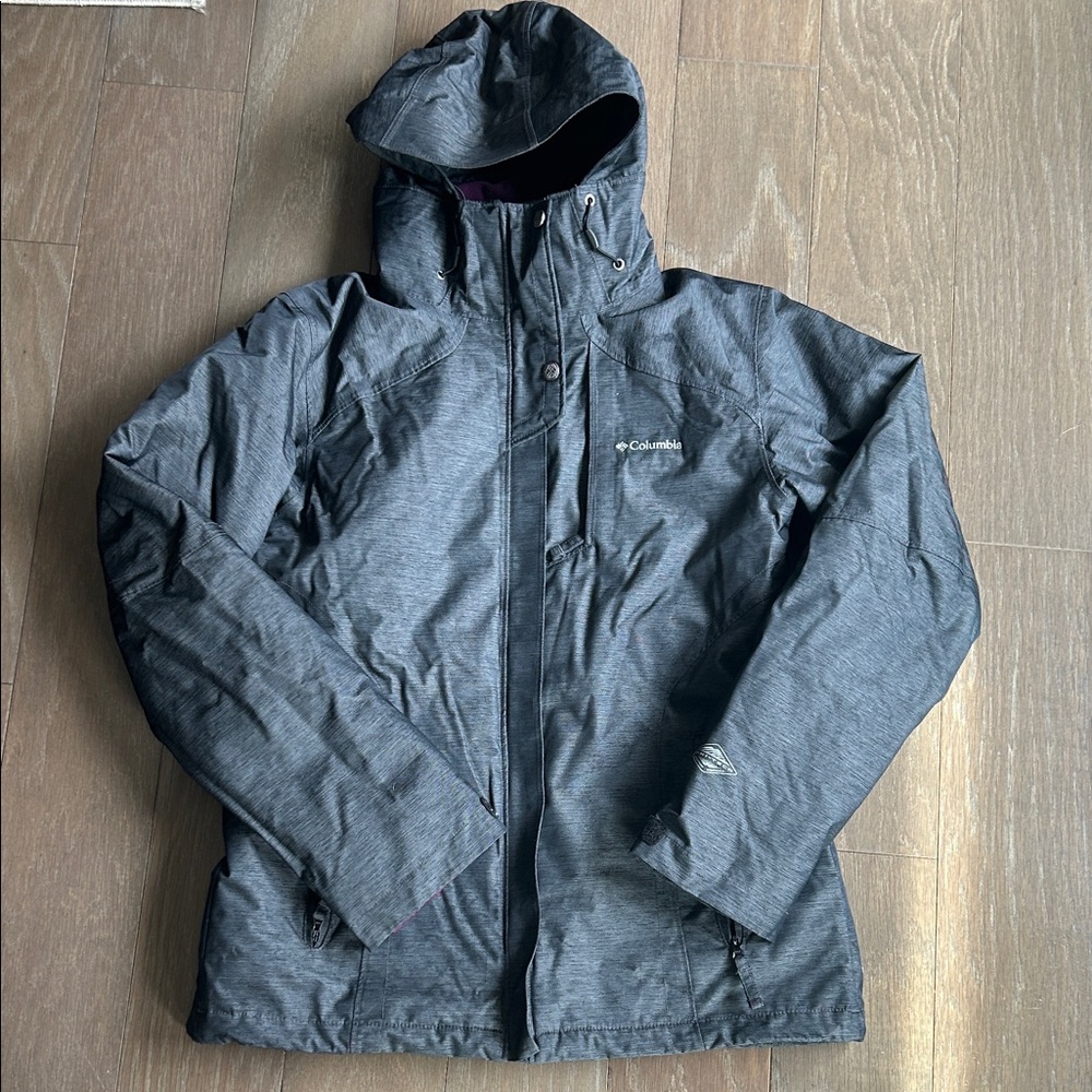 Columbia Charcoal Hooded Coat